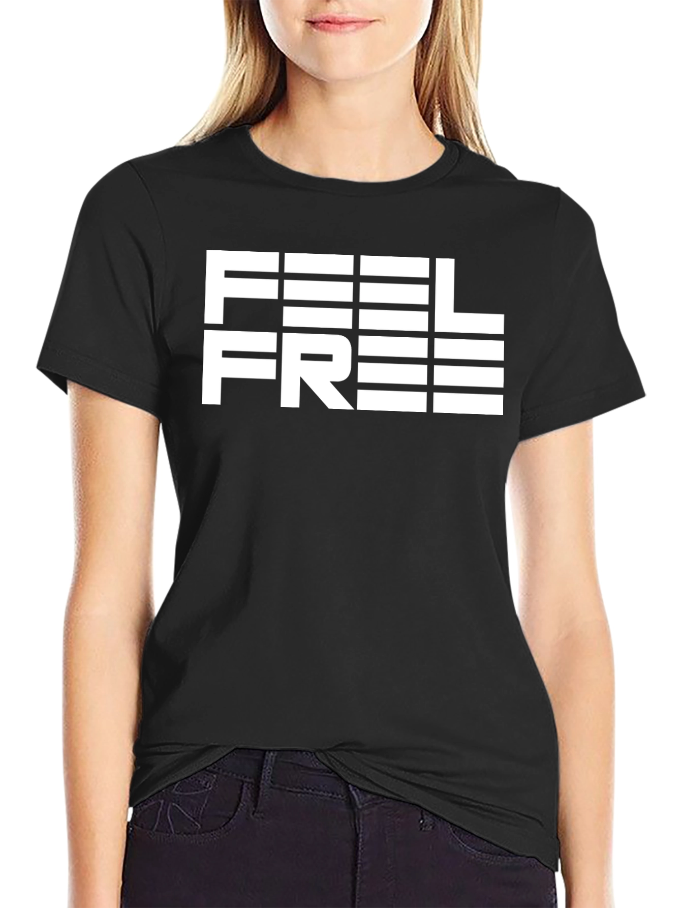 Camiseta Negra Siéntete Libre para Hombre