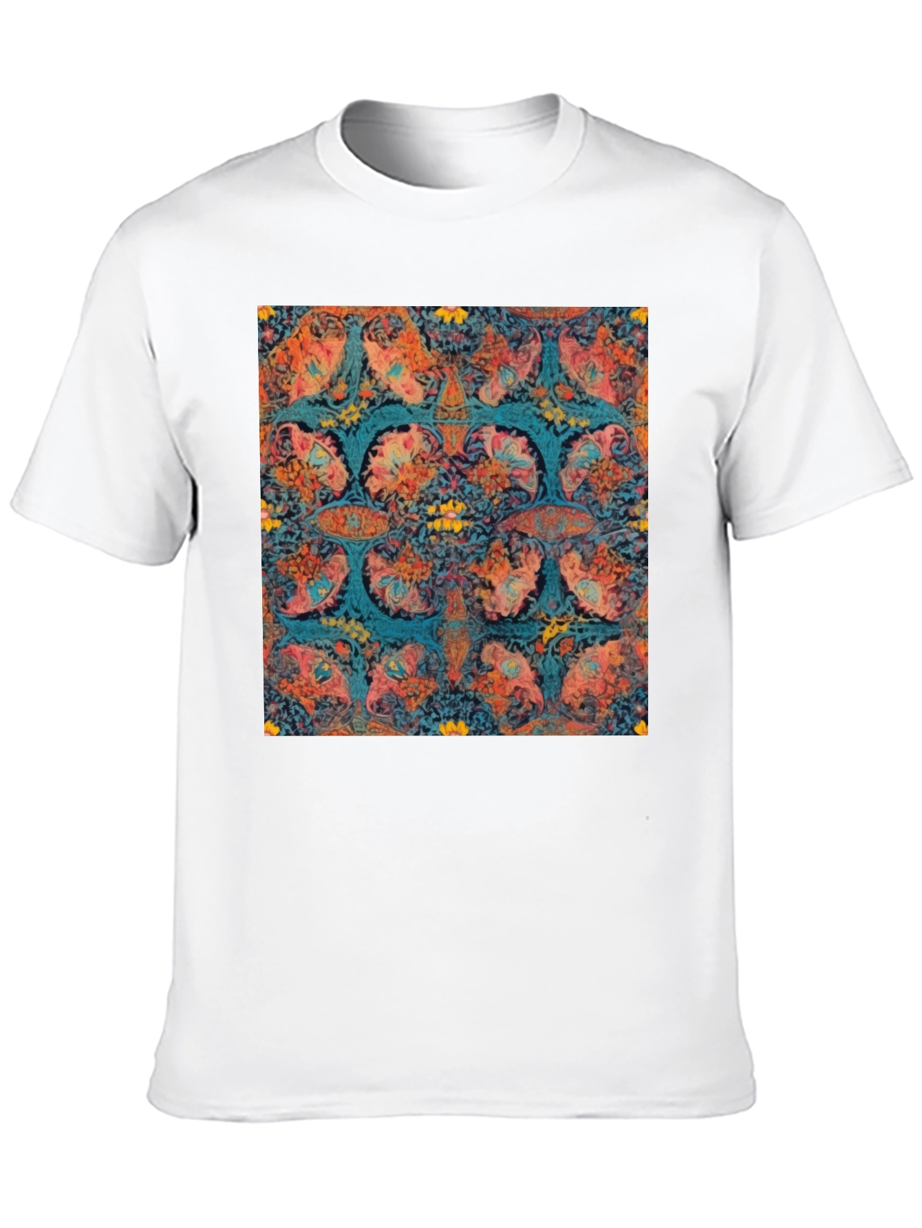 Camiseta Estampada Floral Psicodélica