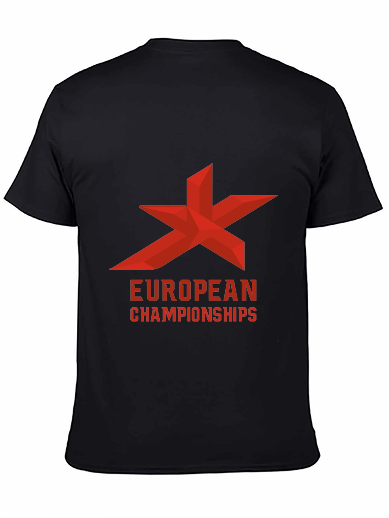 Camiseta Negra Hombre - Logo European Championships