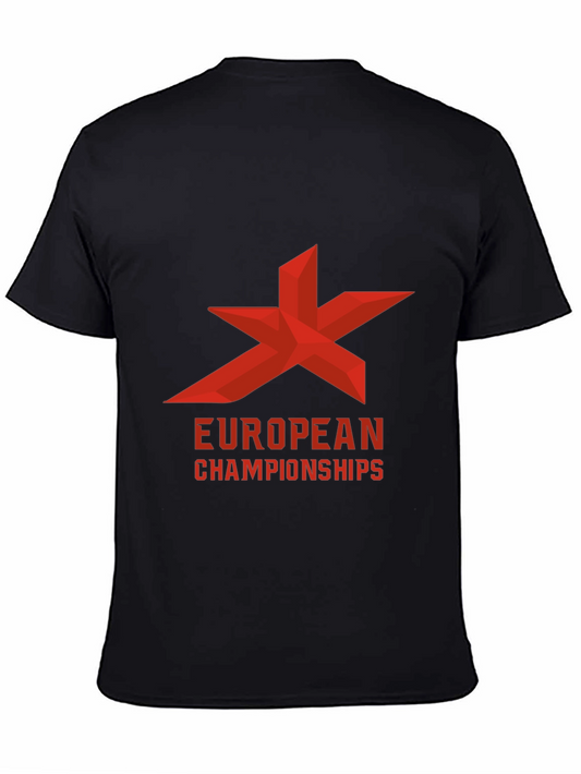 Camiseta Negra Hombre - Logo European Championships