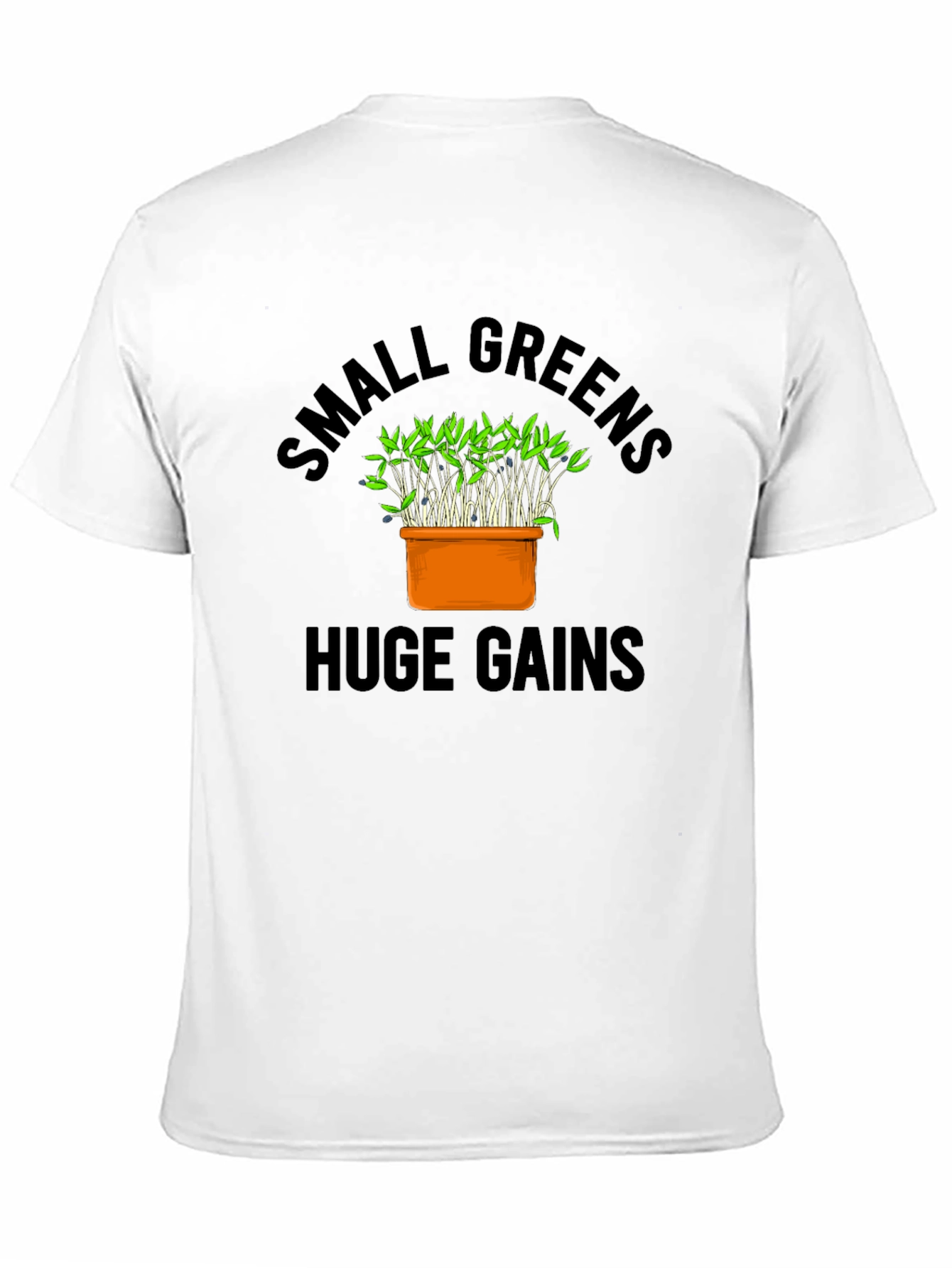 Camiseta Negra Small Greens Huge Gains Hombre