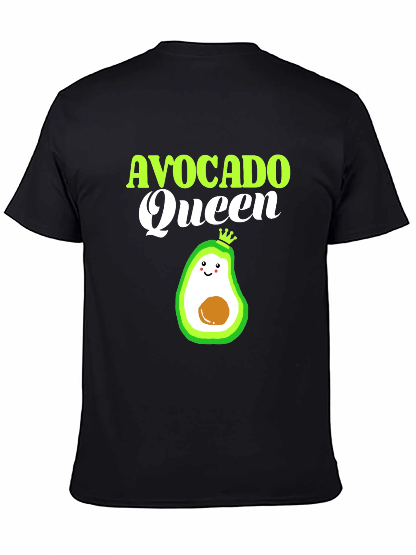 Camiseta Negra Avocado Queen Divertida