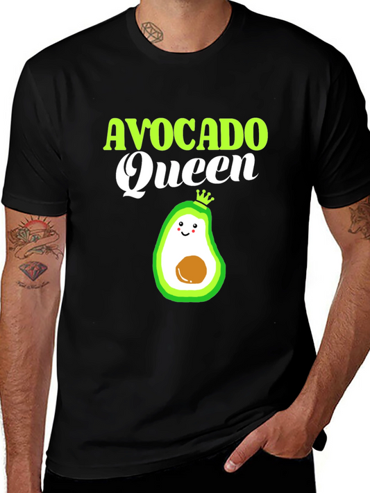Camiseta Negra Avocado Queen Divertida