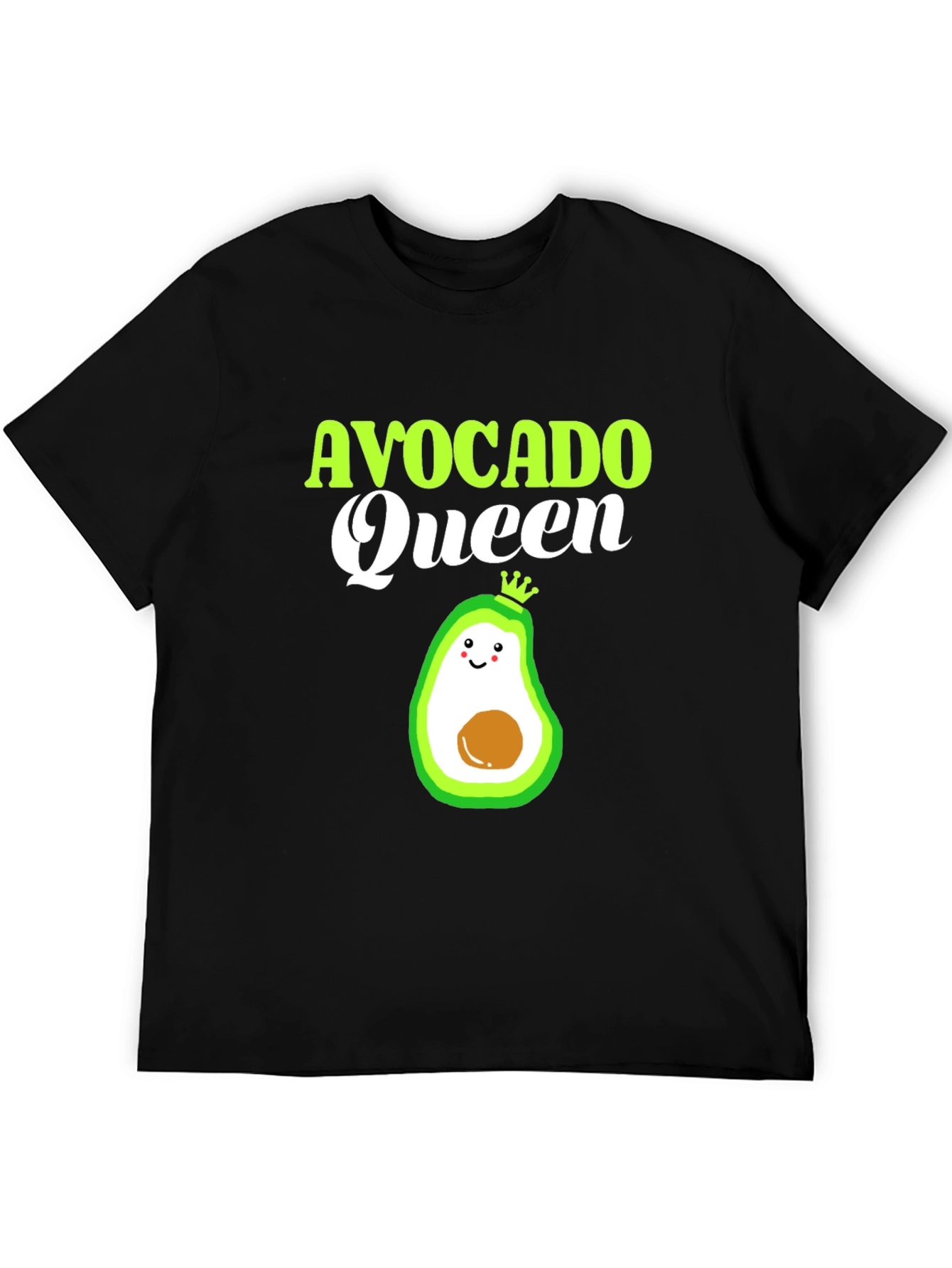 Camiseta Negra Avocado Queen Divertida