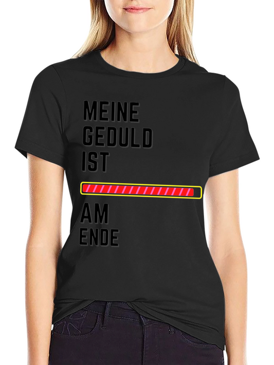 Camiseta Negra con Diseño Divertido Meine Geduld ist am Ende