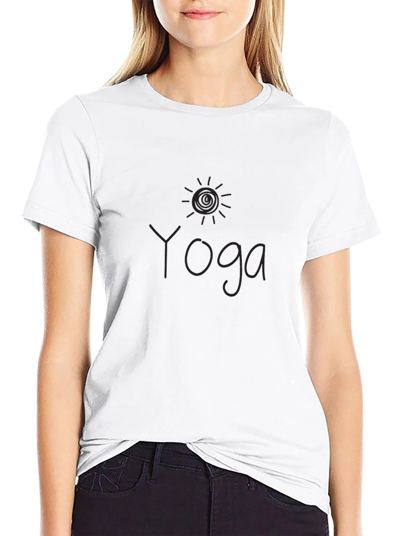 Camiseta Negra Yoga Sol para Hombre