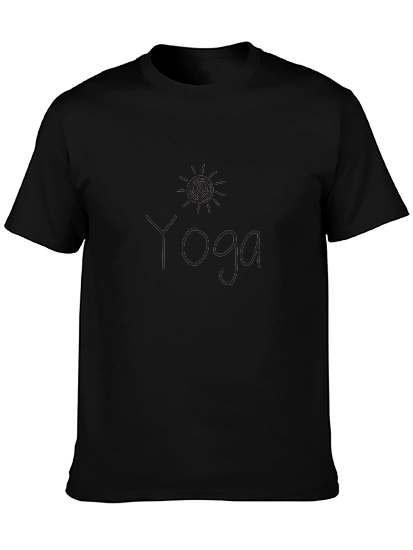 Camiseta Negra Yoga Sol para Hombre