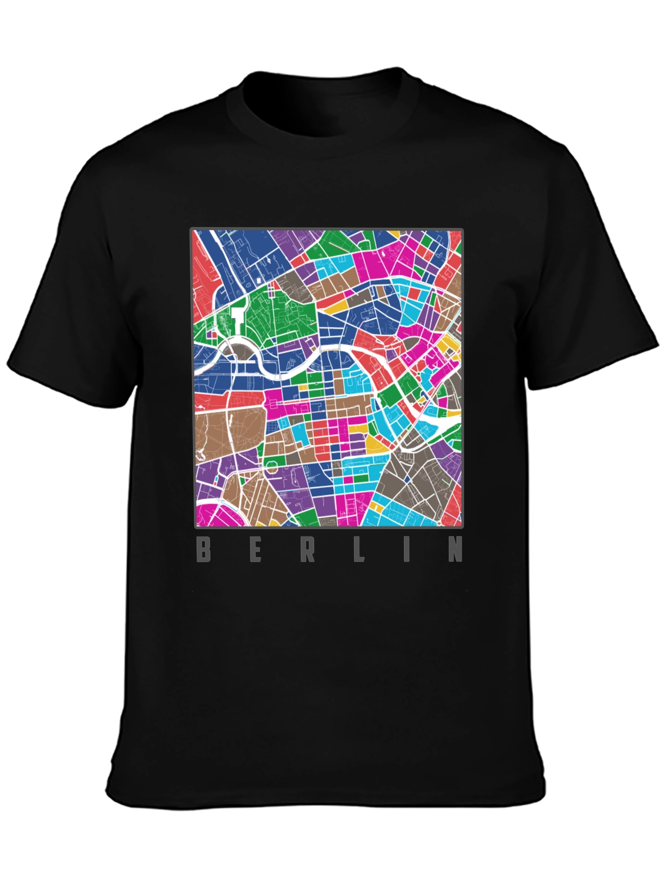 Camiseta Berlin Mapa Ciudad Diseño Urbano