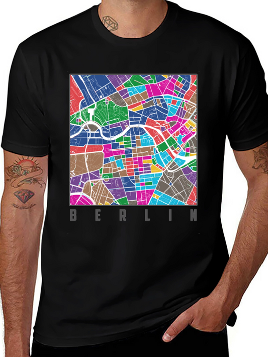 Camiseta Berlin Mapa Ciudad Diseño Urbano