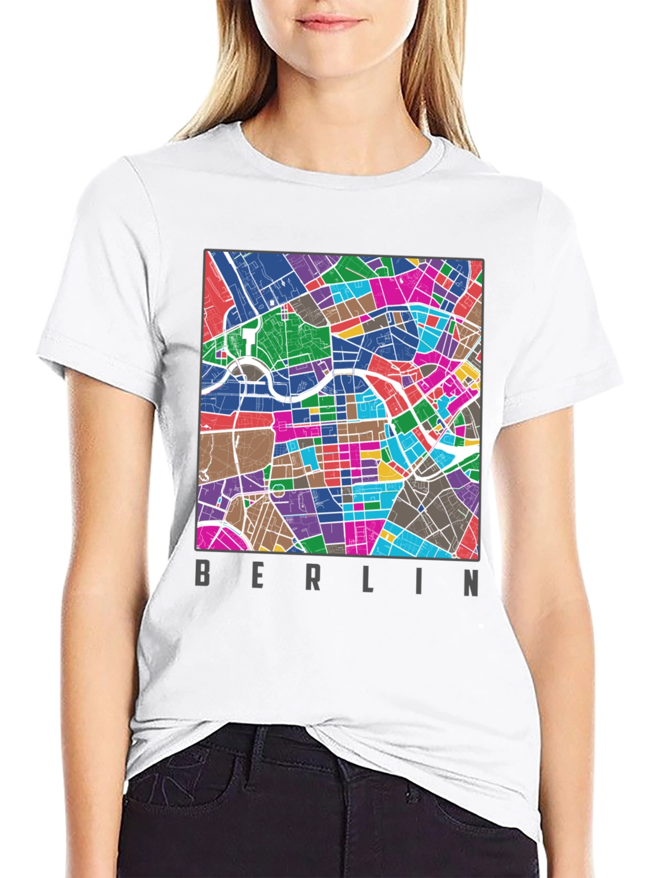 Camiseta Berlin Mapa Ciudad Diseño Urbano
