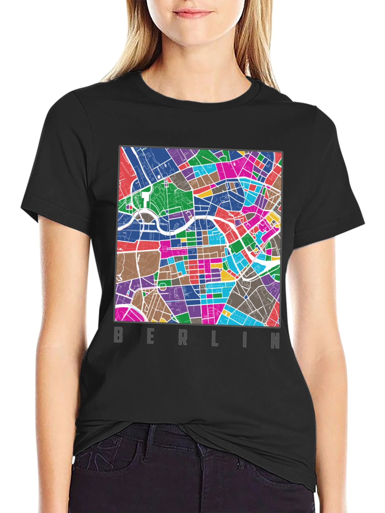 Camiseta Berlin Mapa Ciudad Diseño Urbano