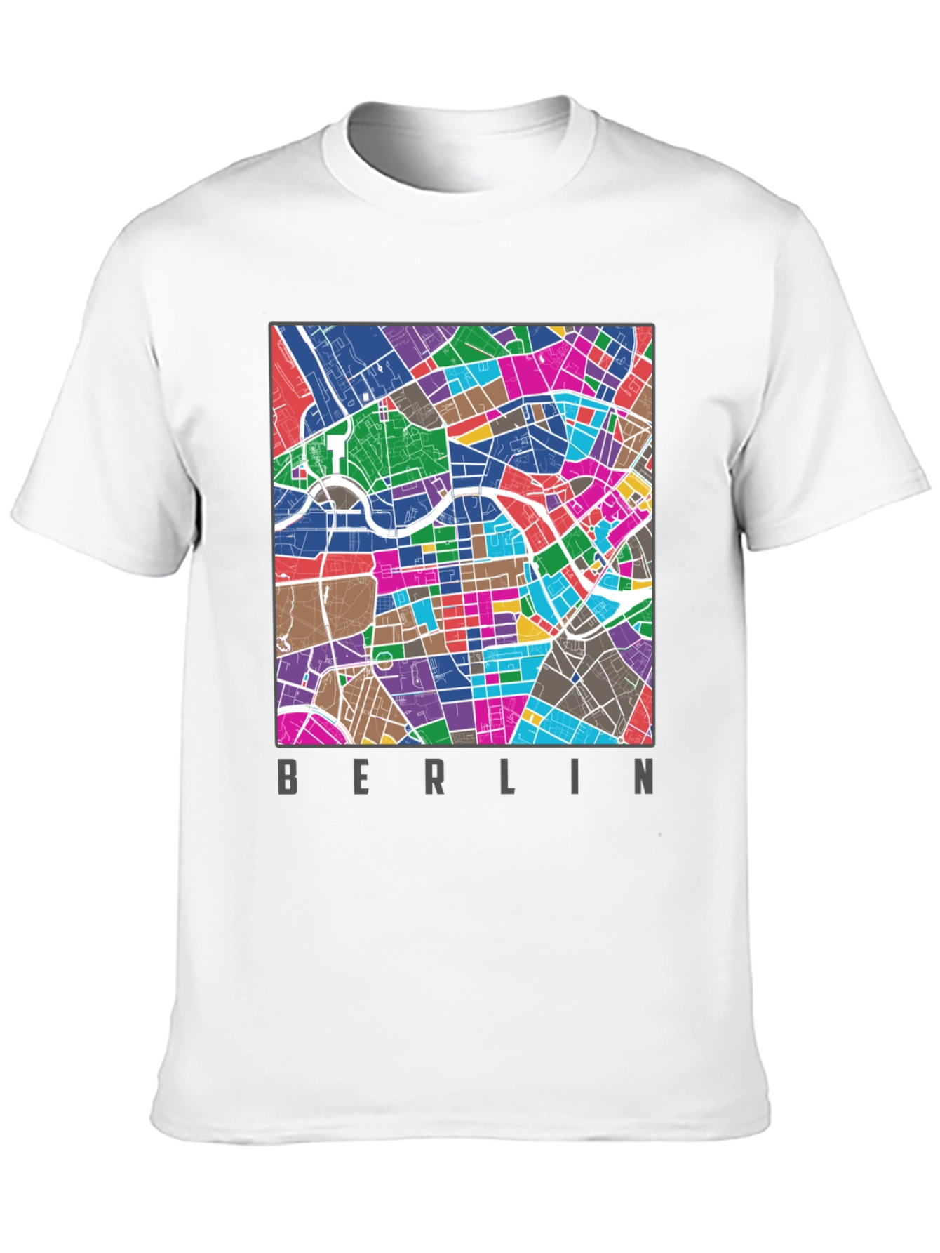 Camiseta Berlin Mapa Ciudad Diseño Urbano
