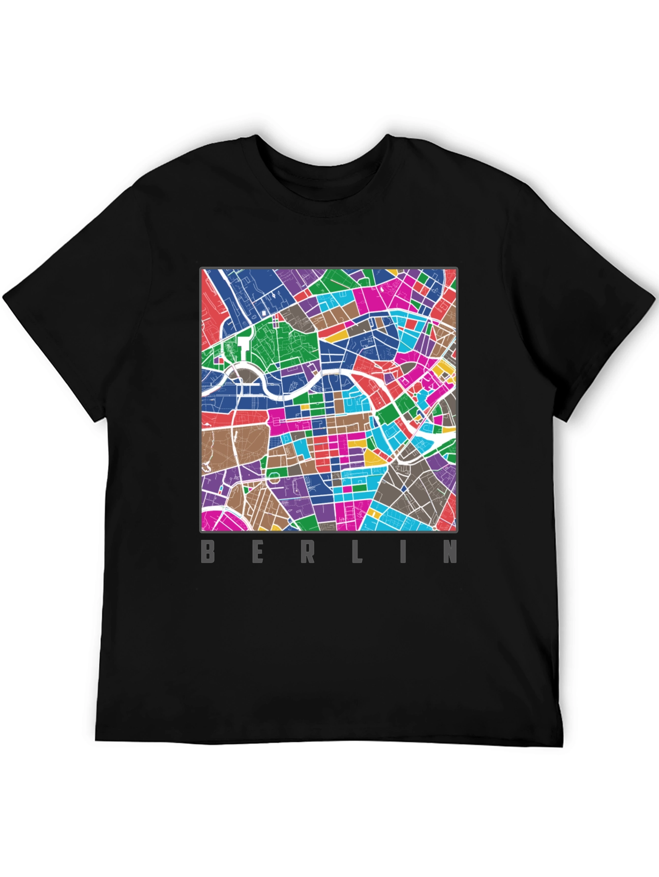 Camiseta Berlin Mapa Ciudad Diseño Urbano