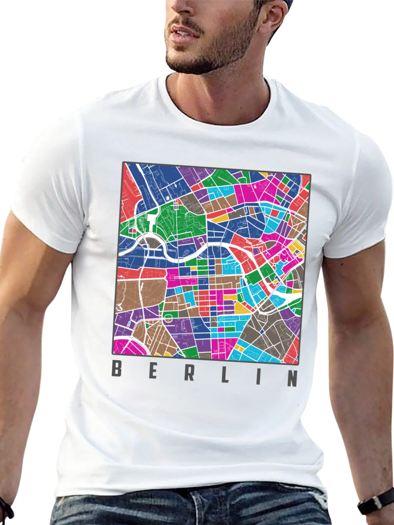 Camiseta Berlin Mapa Ciudad Diseño Urbano