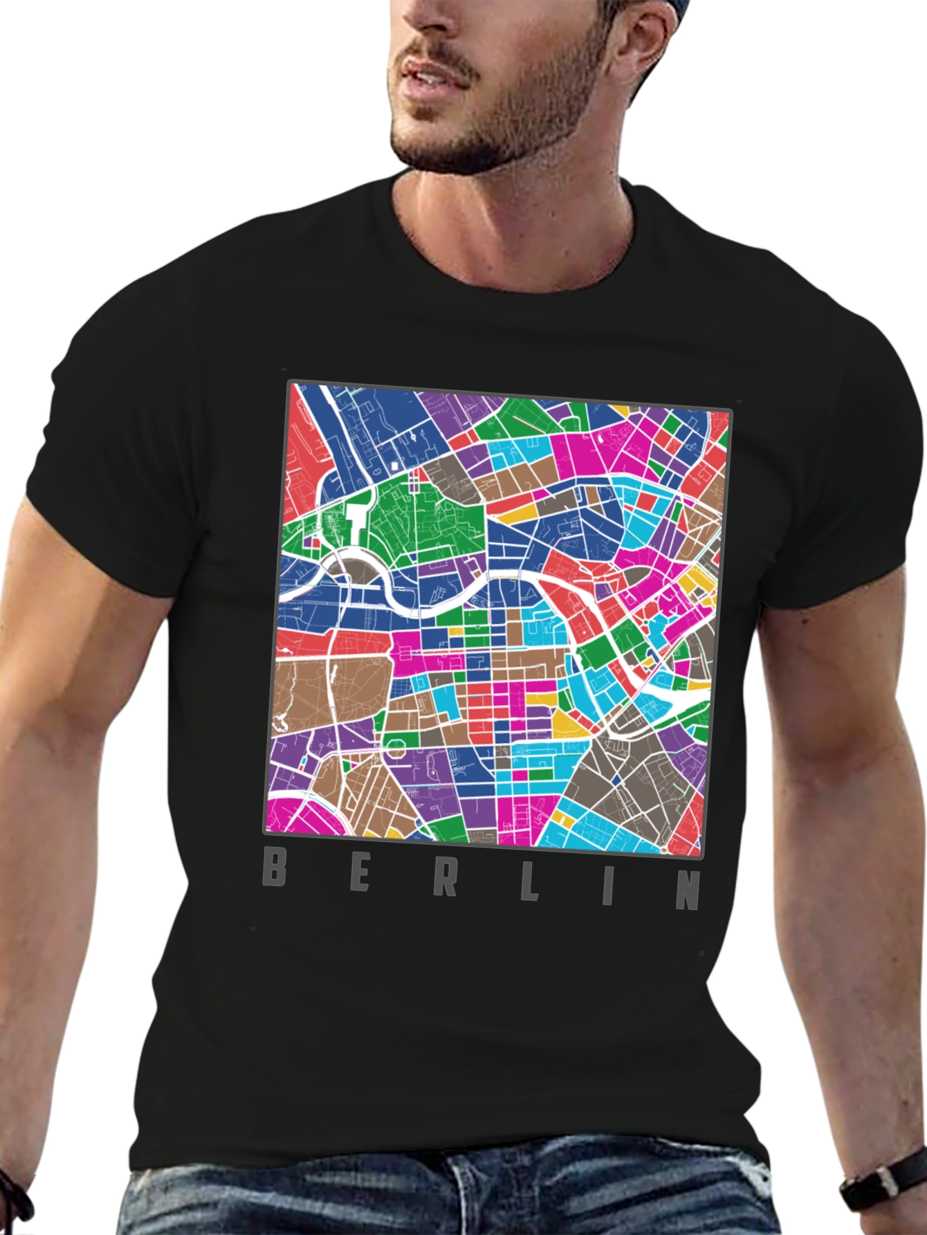 Camiseta Berlin Mapa Ciudad Diseño Urbano
