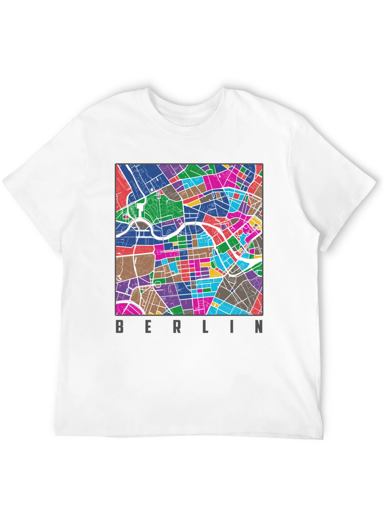 Camiseta Berlin Mapa Ciudad Diseño Urbano