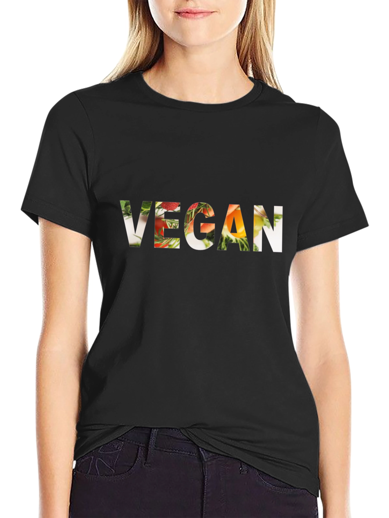Camiseta Vegana Negra para Hombre