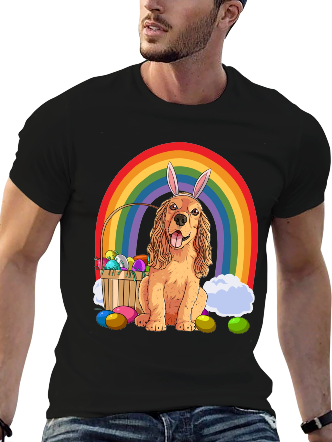 Camiseta Divertida Perro Cocker Spaniel Pascua