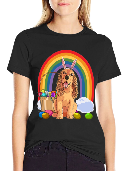 Camiseta Divertida Perro Cocker Spaniel Pascua