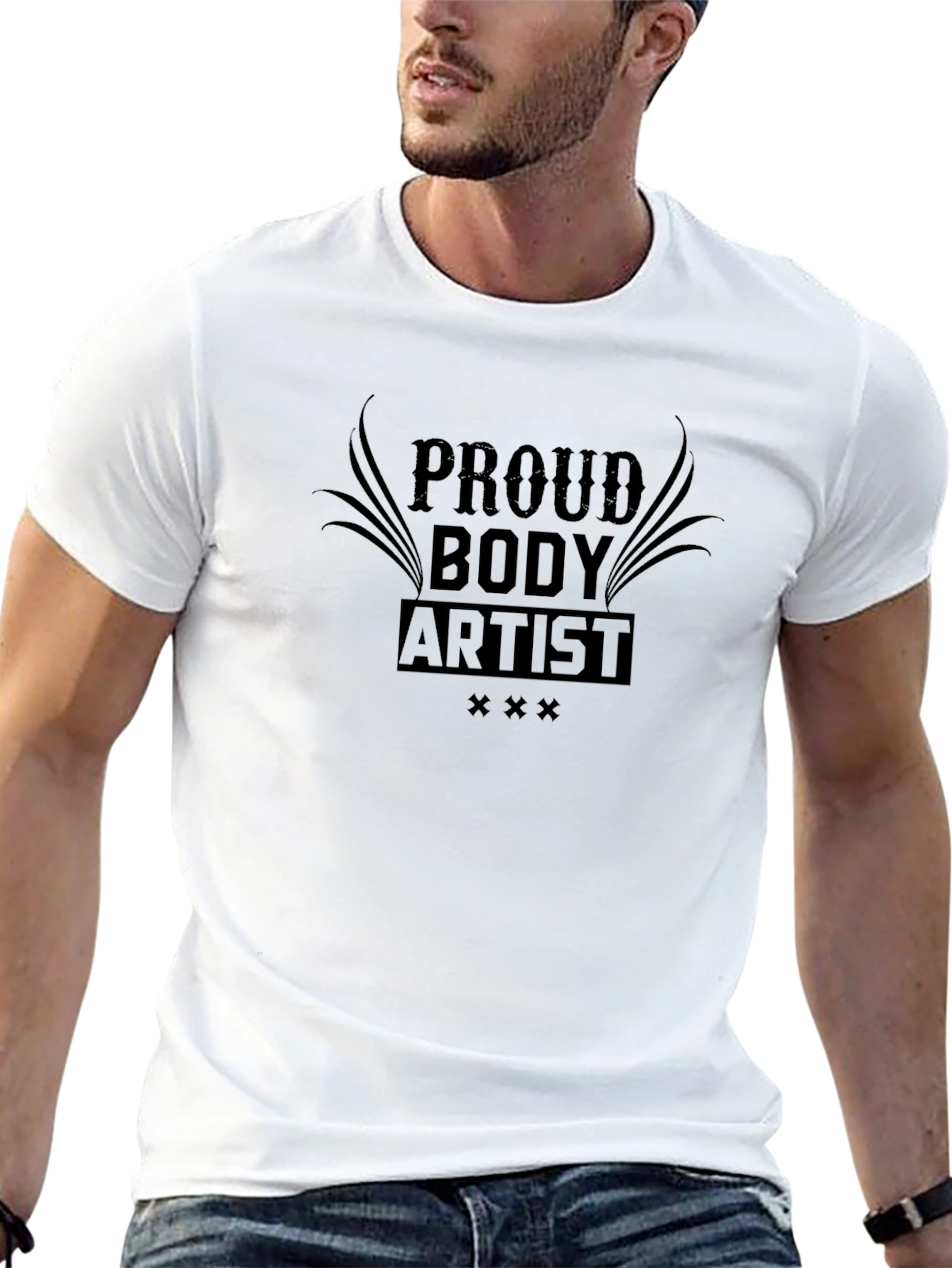 Camiseta Negra Proud Body Artist para Hombre