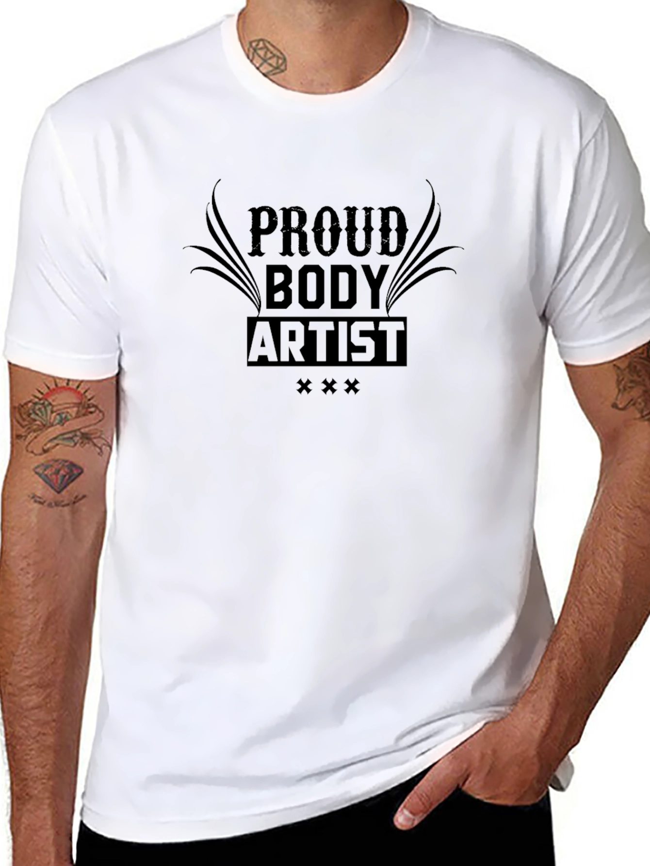 Camiseta Negra Proud Body Artist para Hombre