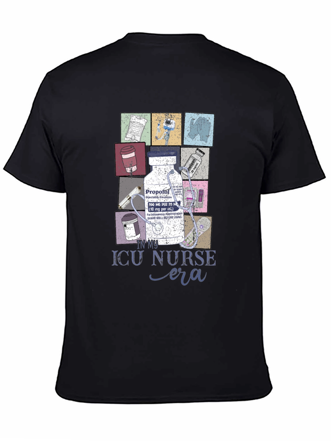 Camiseta Negra ICU Nurse Era