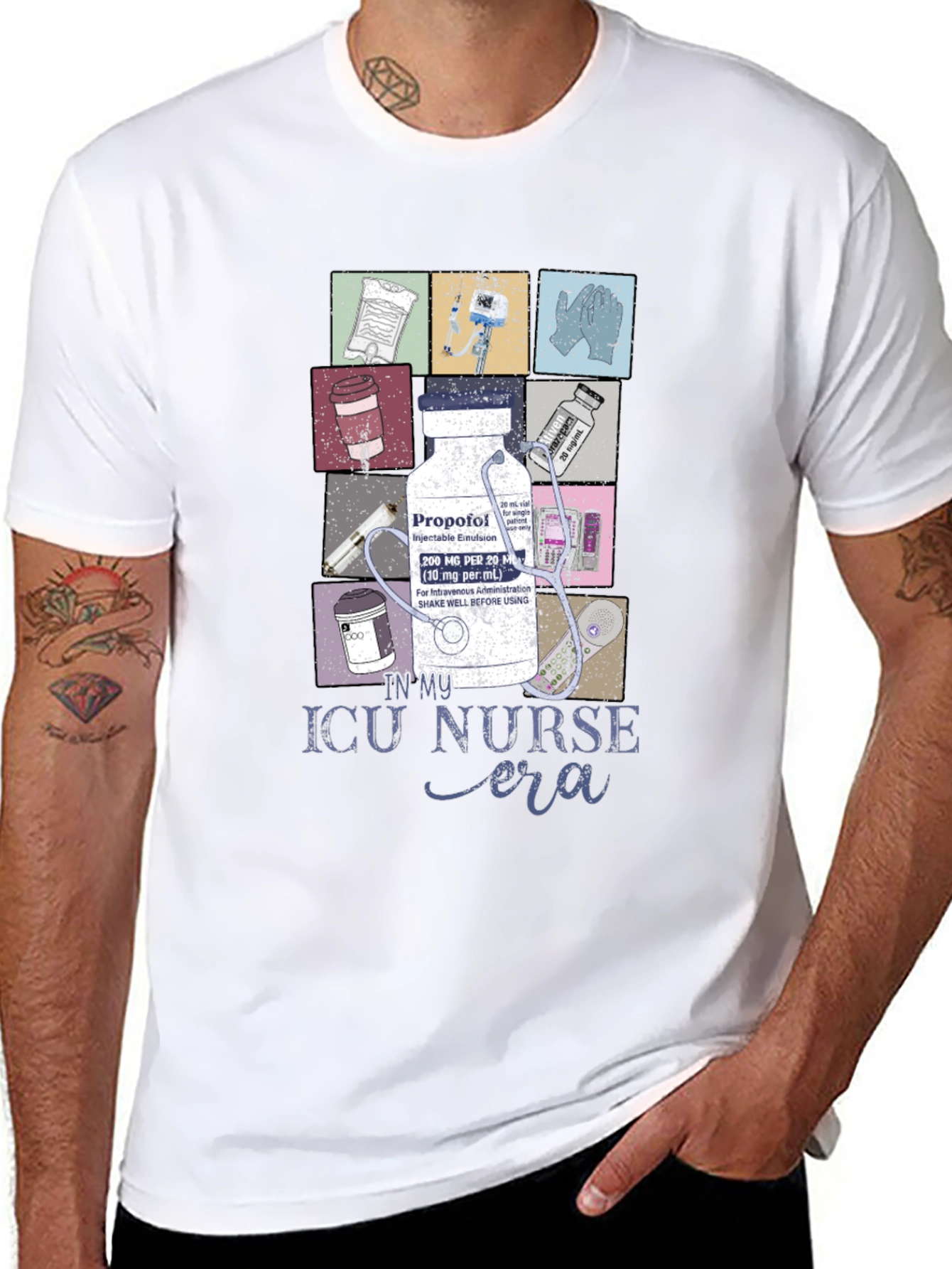 Camiseta Negra ICU Nurse Era