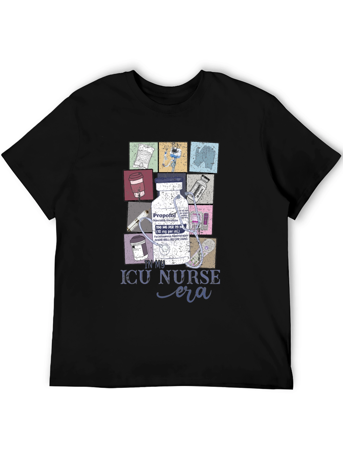 Camiseta Negra ICU Nurse Era
