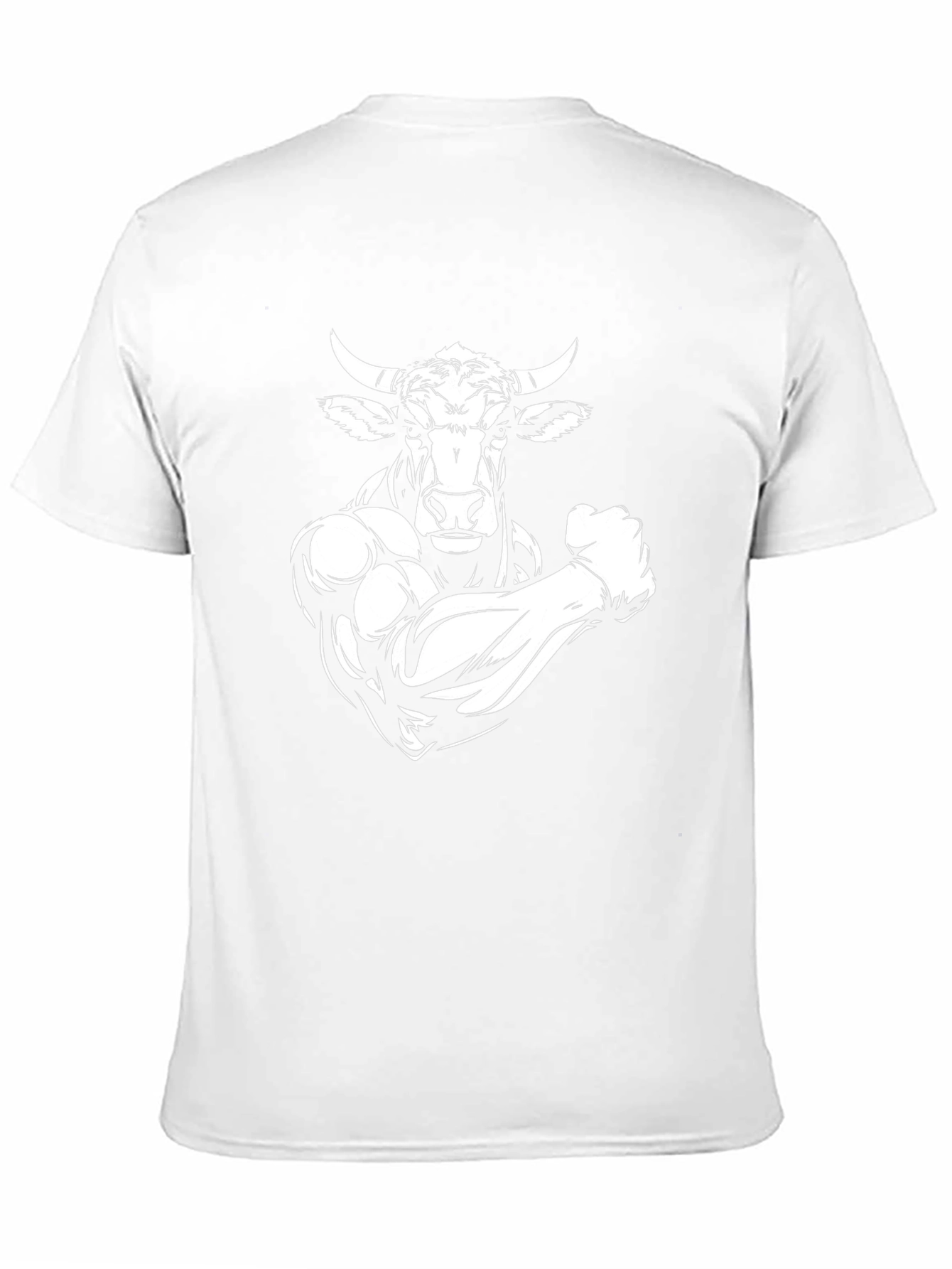 Camiseta Negra Toro Musculoso con Cuernos
