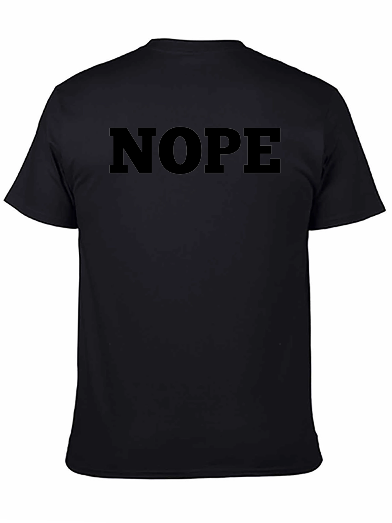 Camiseta Negra NOPE Casual para Hombre