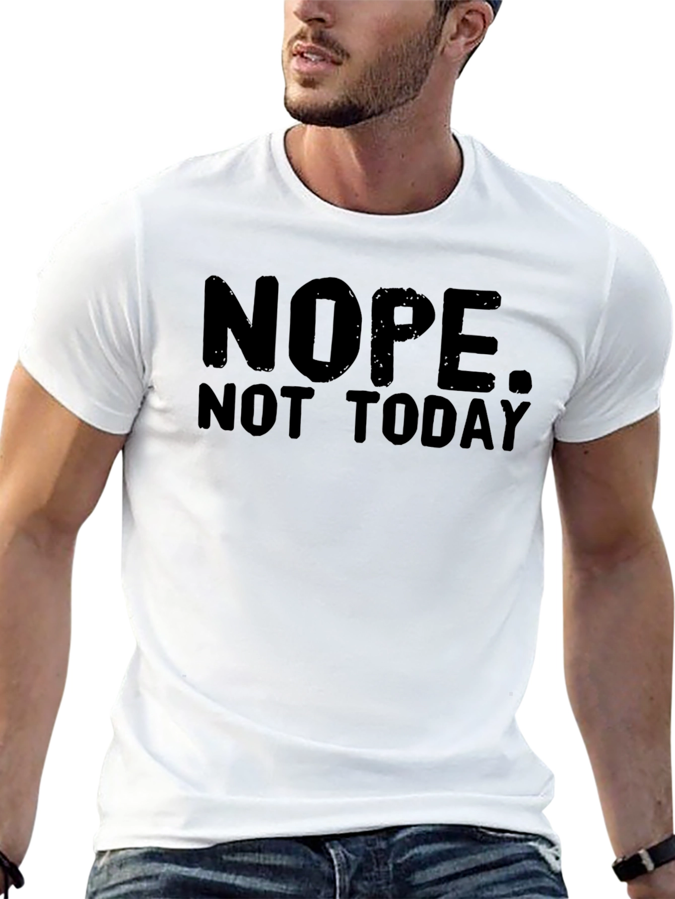Camiseta Negra: NOPE. NOT TODAY