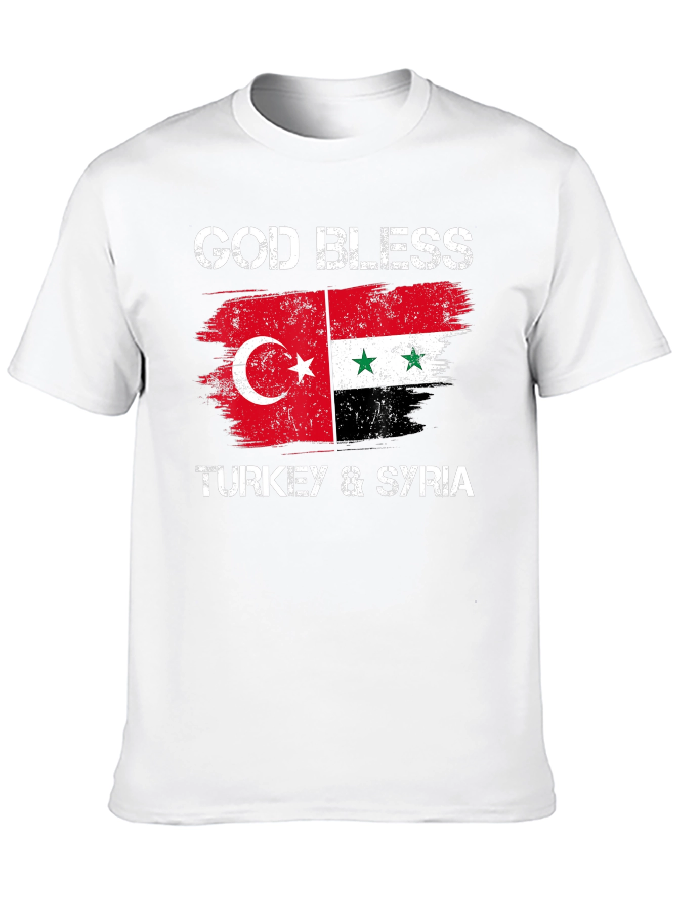 Camiseta Negra: God Bless Turkey & Syria