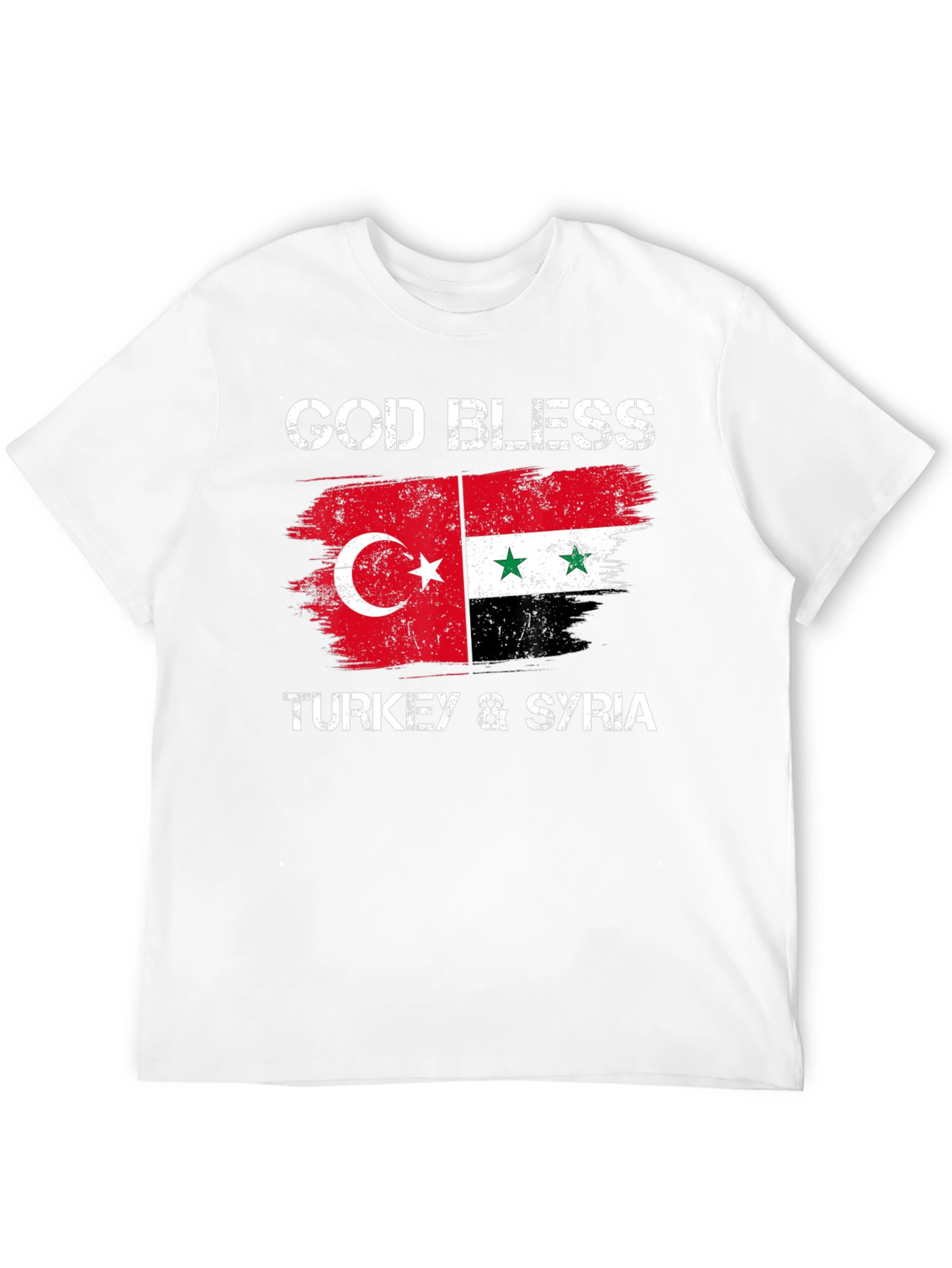 Camiseta Negra: God Bless Turkey & Syria