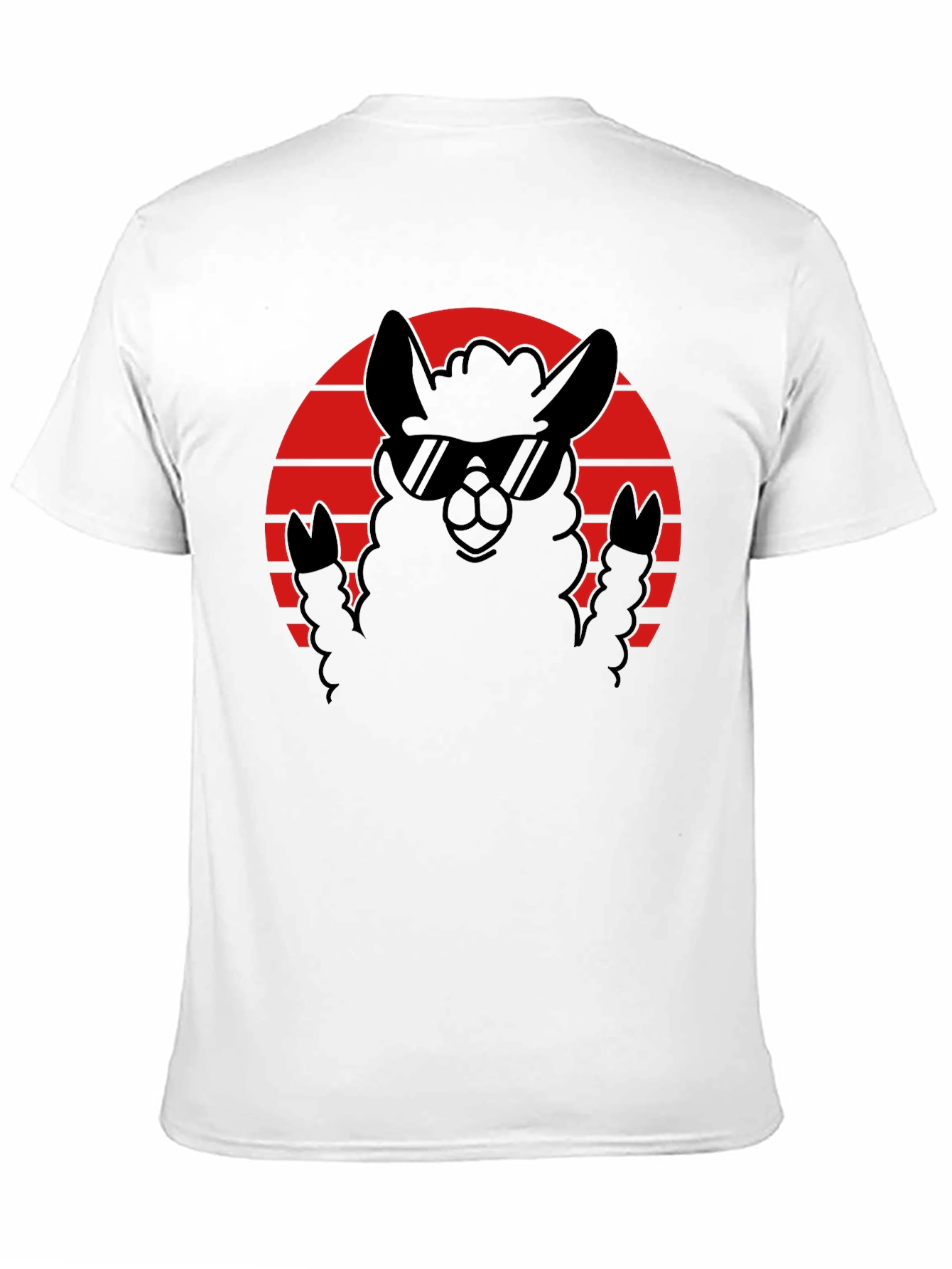 Camiseta Negra con Llama Cool en Rojo y Negro