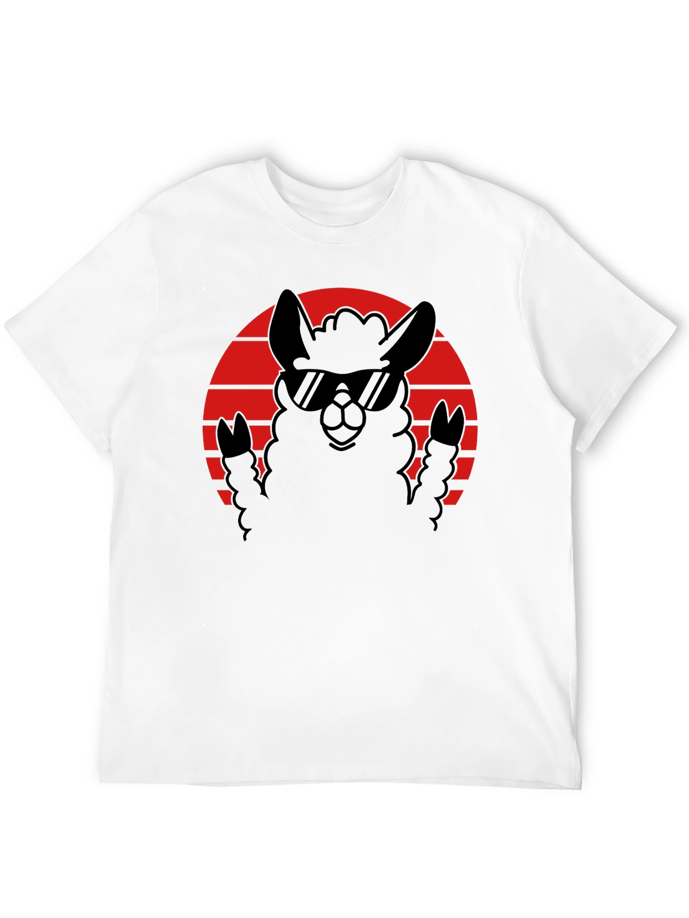 Camiseta Negra con Llama Cool en Rojo y Negro