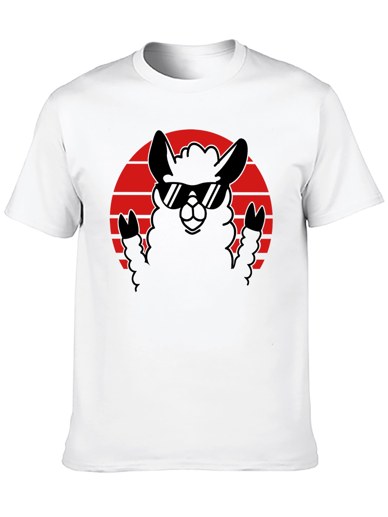 Camiseta Negra con Llama Cool en Rojo y Negro