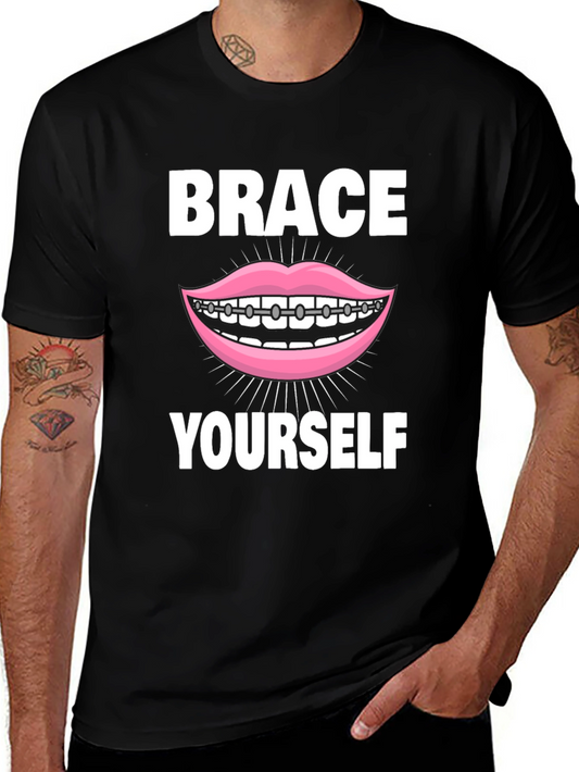Camiseta Negra Brace Yourself Divertida