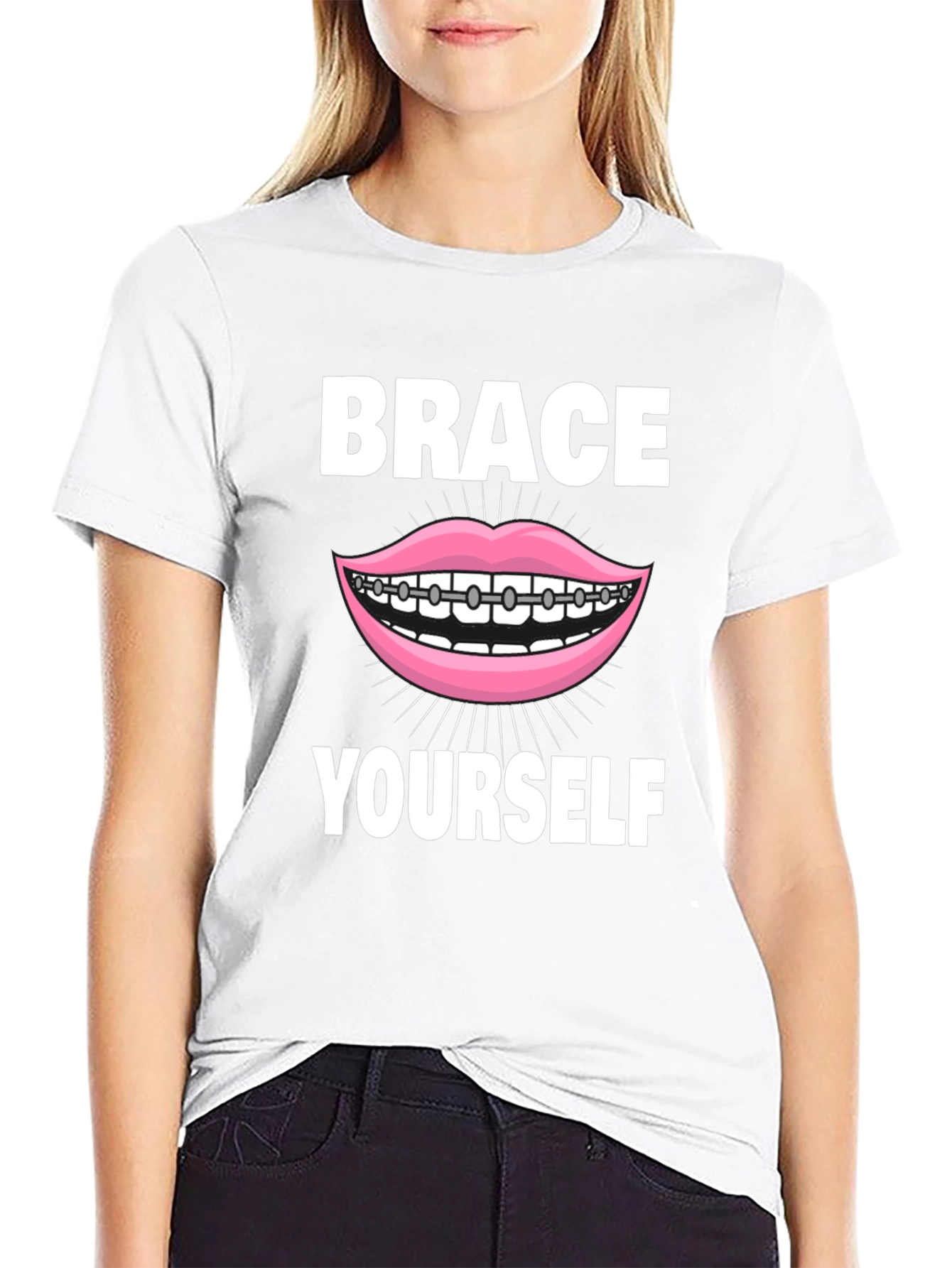 Camiseta Negra Brace Yourself Divertida
