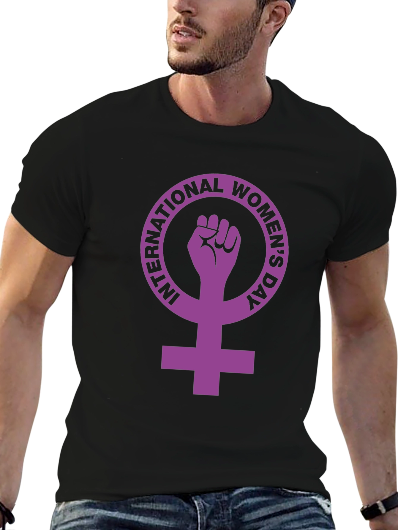 Camiseta Negra Día Internacional de la Mujer - Empoderamiento