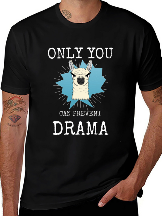 Camiseta Negra con Llama: Solo Tú Puedes Prevenir el Drama