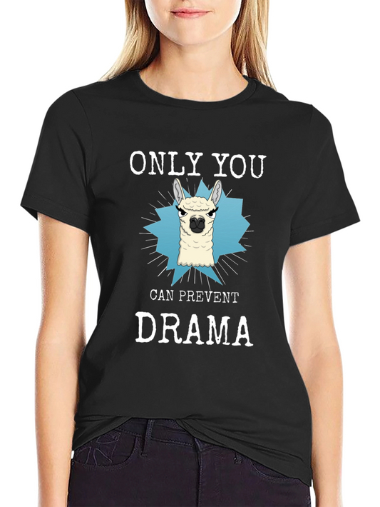 Camiseta Negra con Llama: Solo Tú Puedes Prevenir el Drama