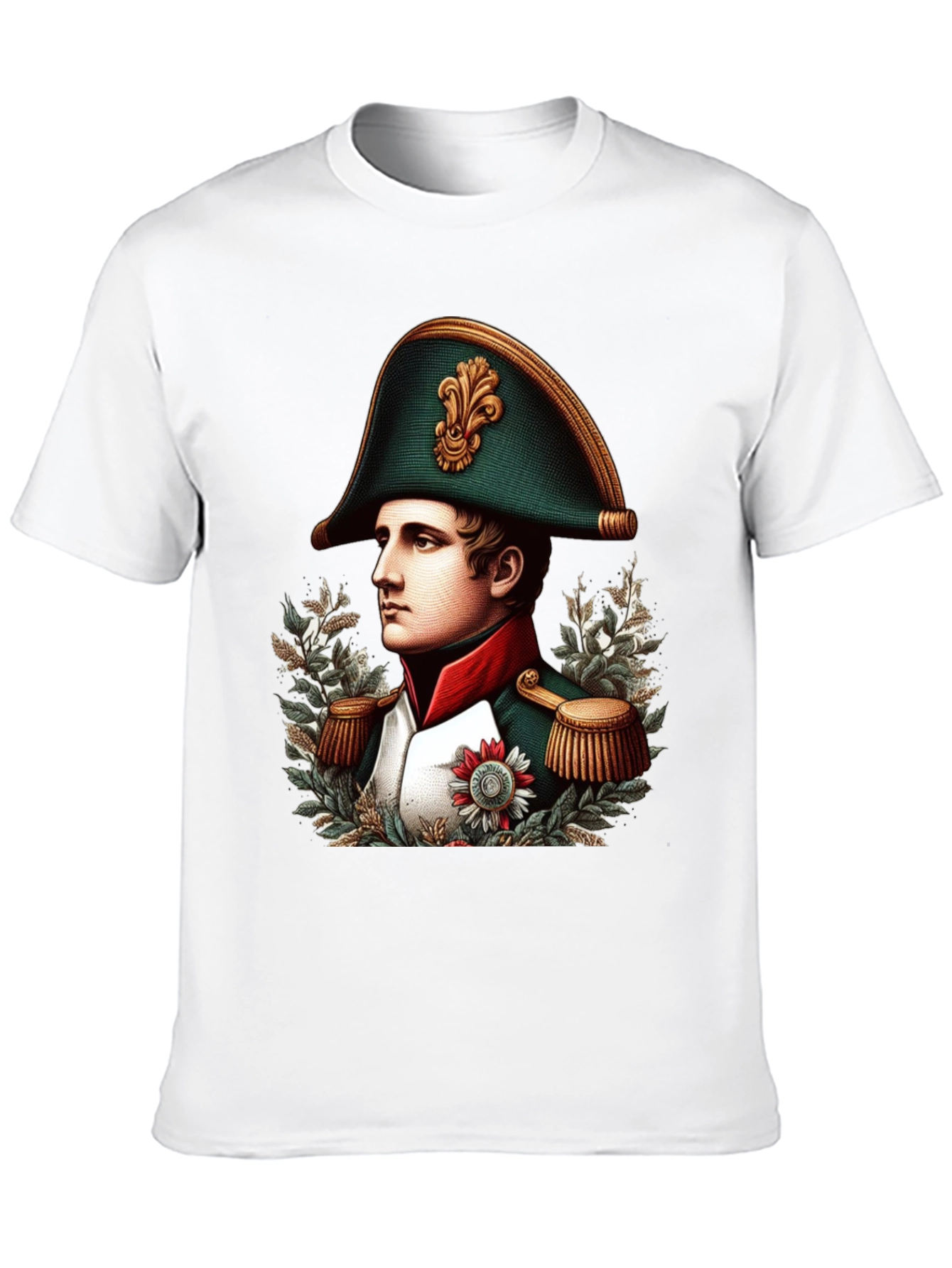 Camiseta Negra Napoleón Bonaparte Diseño Gráfico