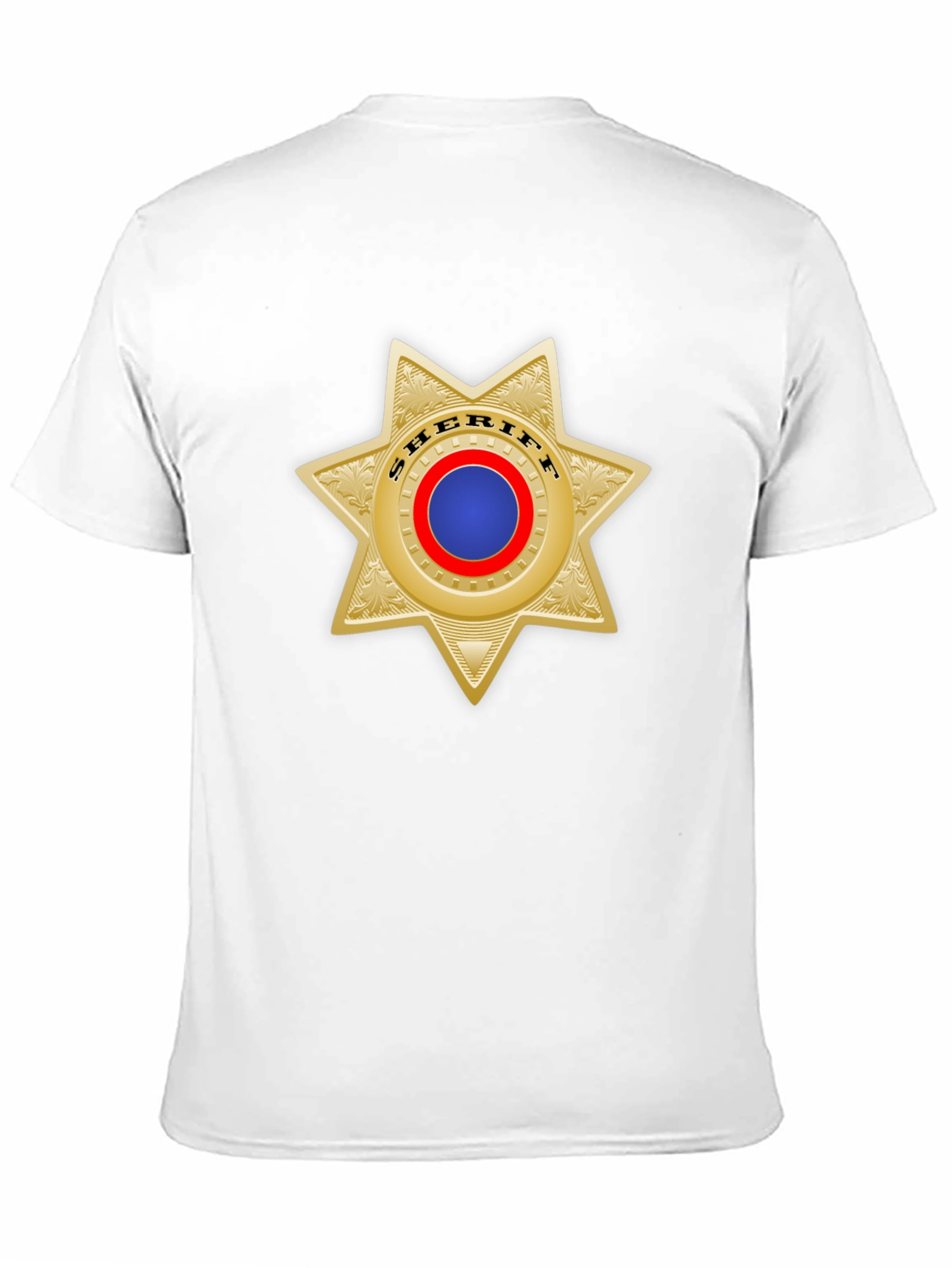 Camiseta Negra con Insignia Sheriff Dorada