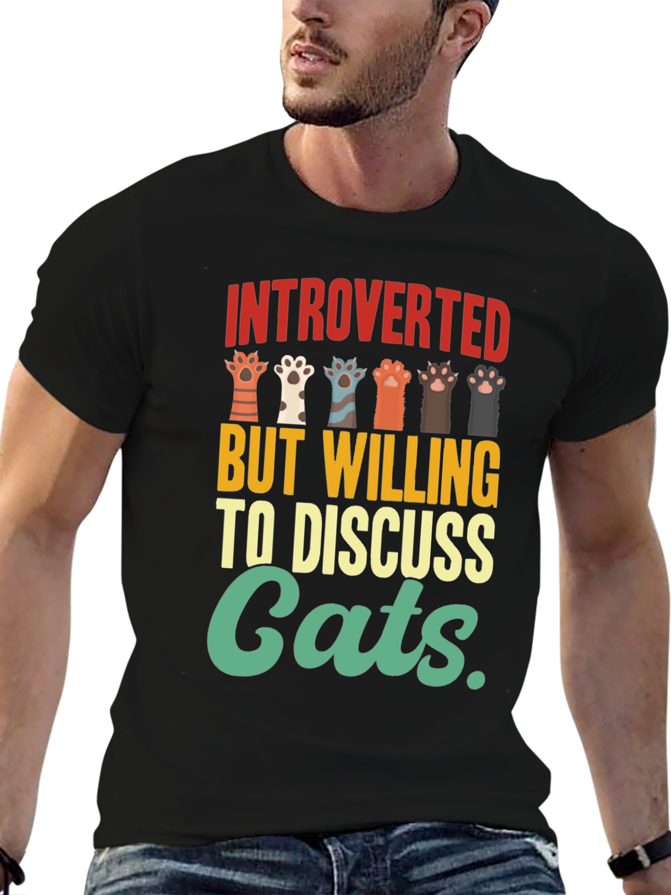 Camiseta Introvertido Amante de Gatos