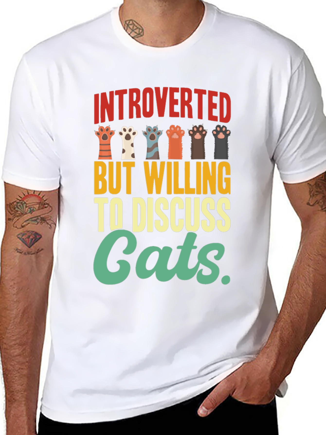 Camiseta Introvertido Amante de Gatos