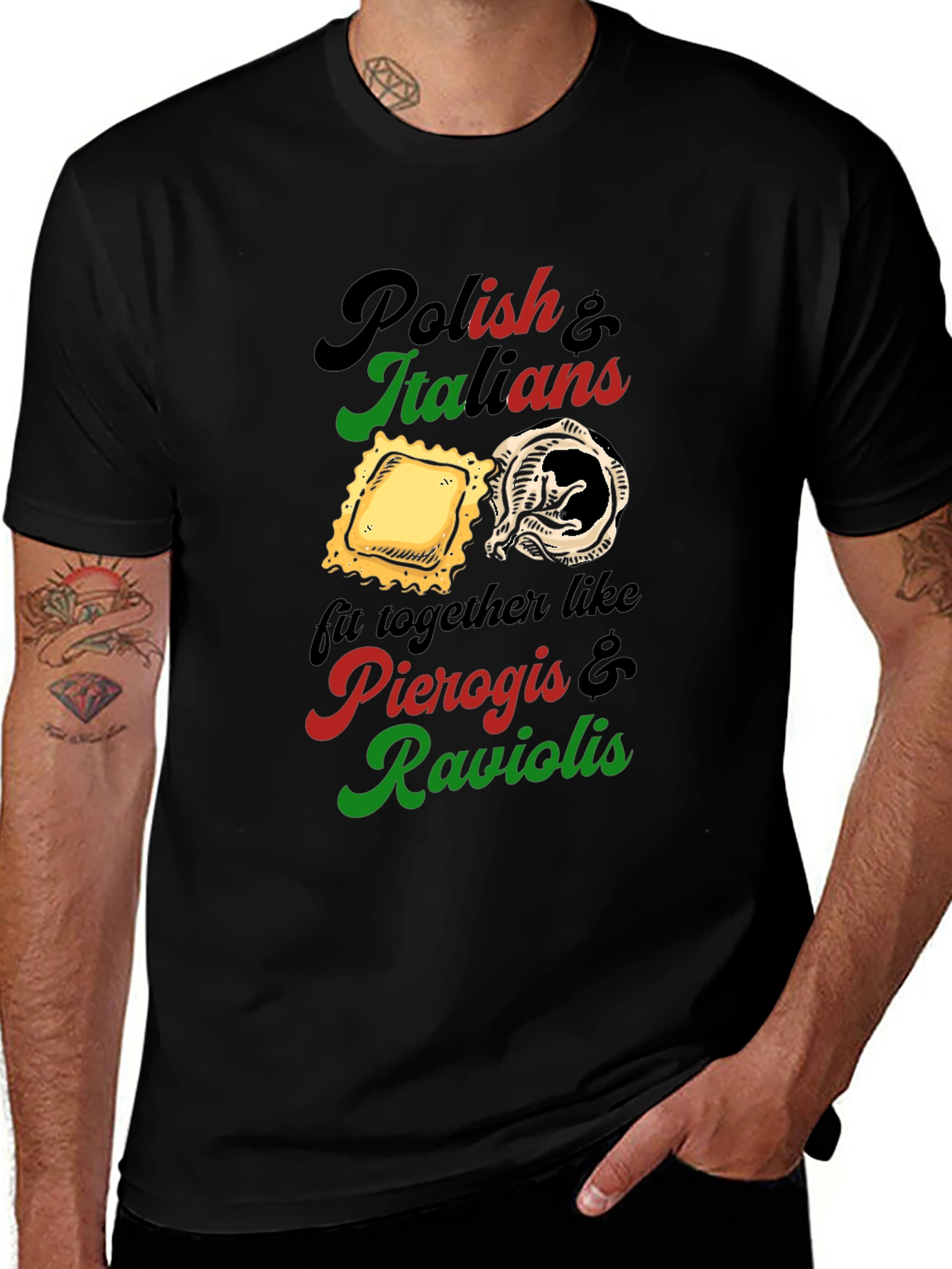 Camiseta Polacos e Italianos: Pierogis y Raviolis