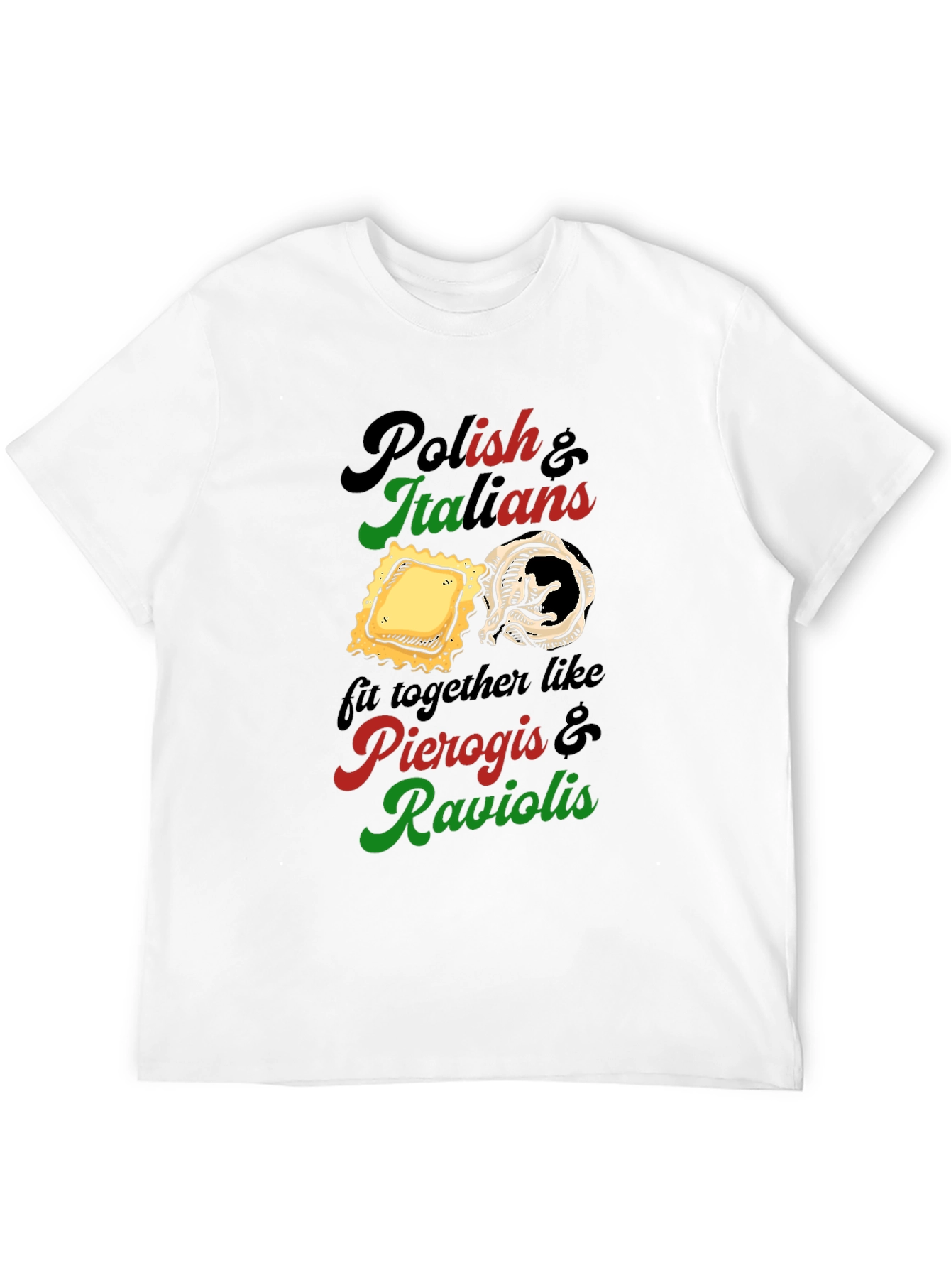 Camiseta Polacos e Italianos: Pierogis y Raviolis