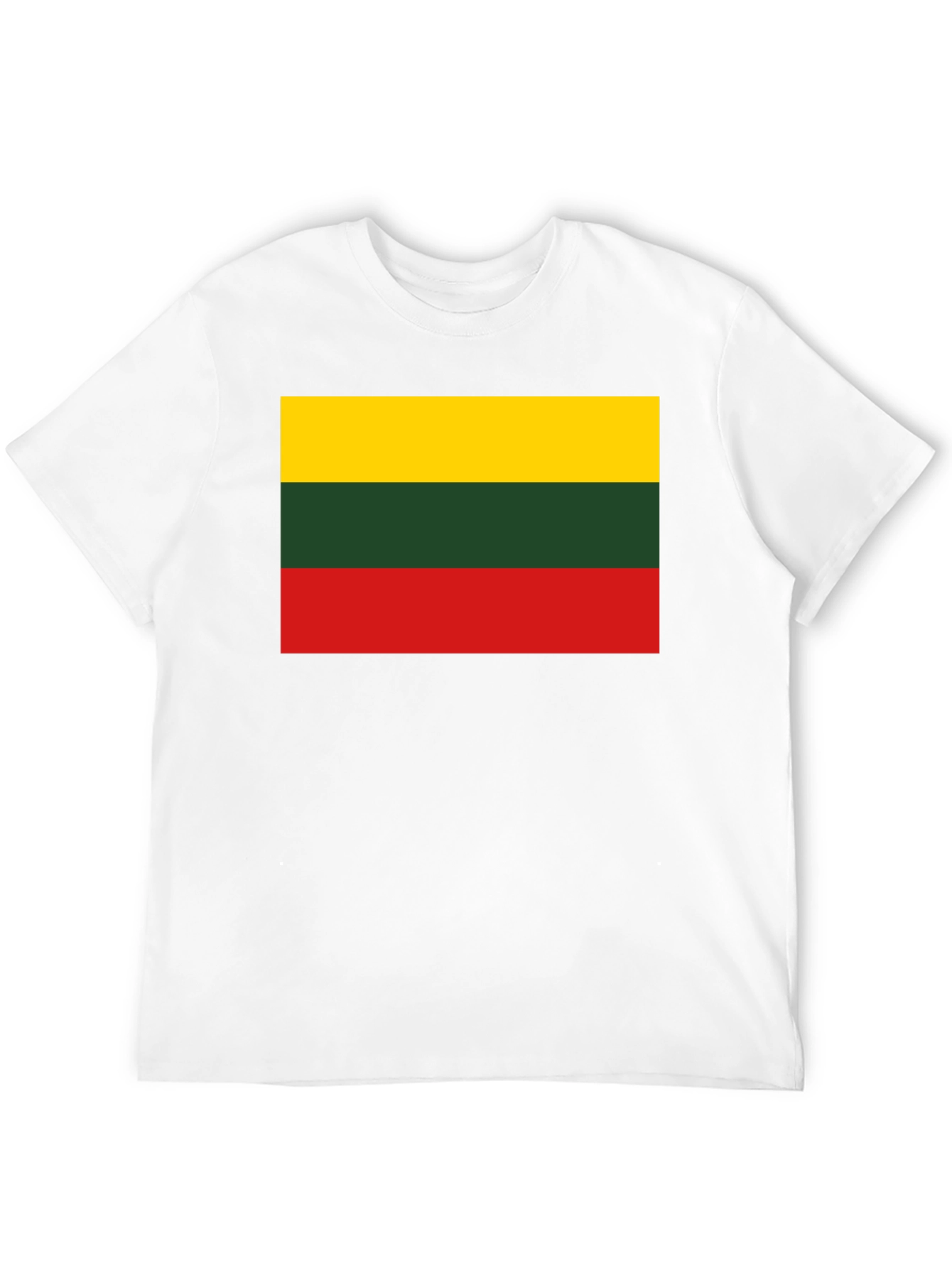 Camiseta Negra con Bandera de Lituania