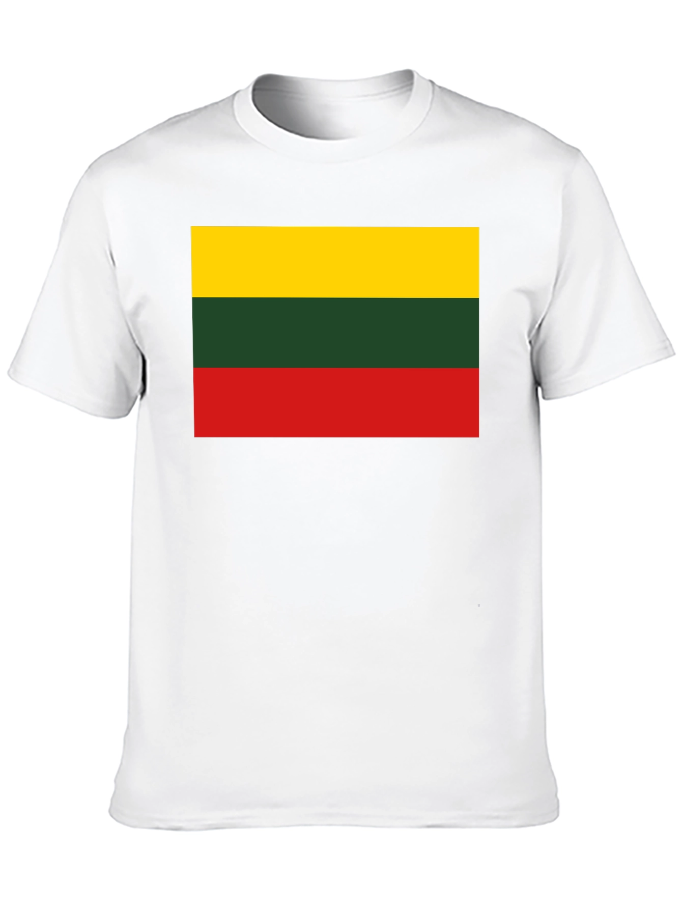 Camiseta Negra con Bandera de Lituania