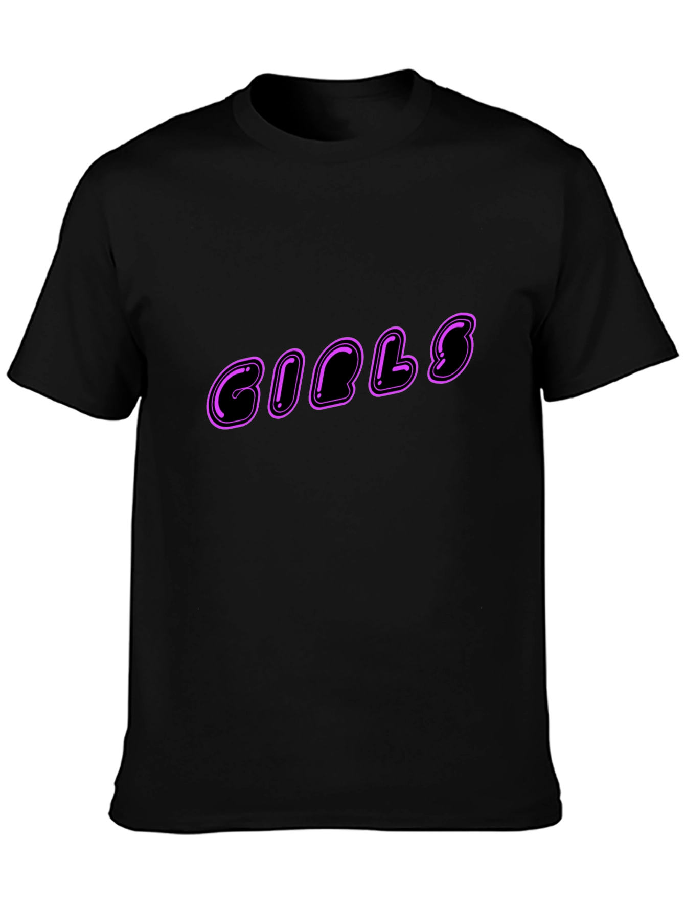 Camiseta Negra Estampada GIBLS